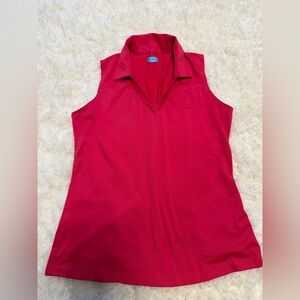 PGA Tour Vibrant Red Sleeveless Blouse